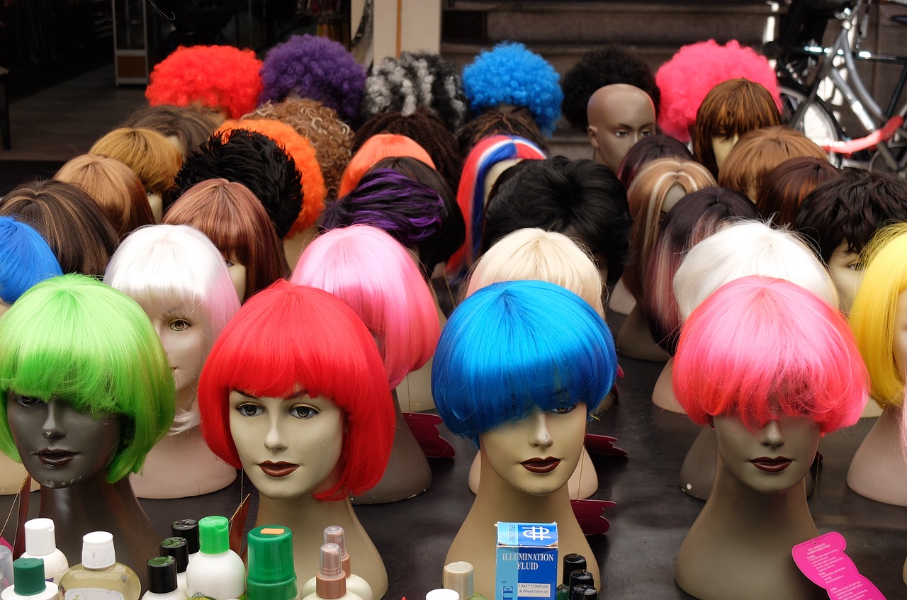 Image - wigs hair market fun colors