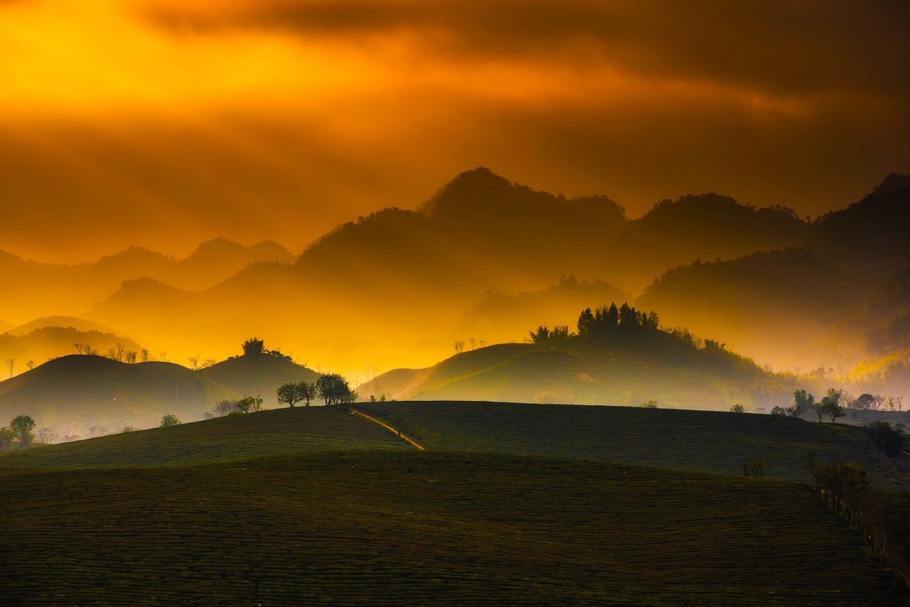 Image - vietnam sunset dusk mountains