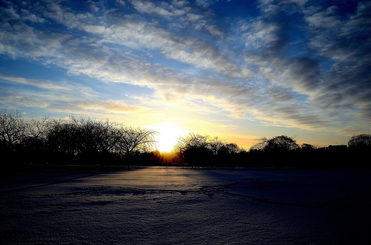 Image - sunrise sunset snow winter seasons