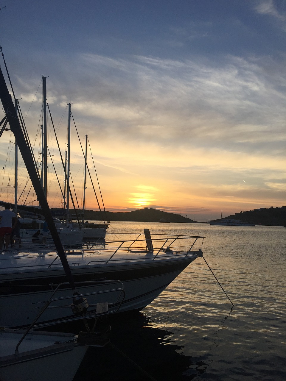 Image - sunset yacht ion islands sailing
