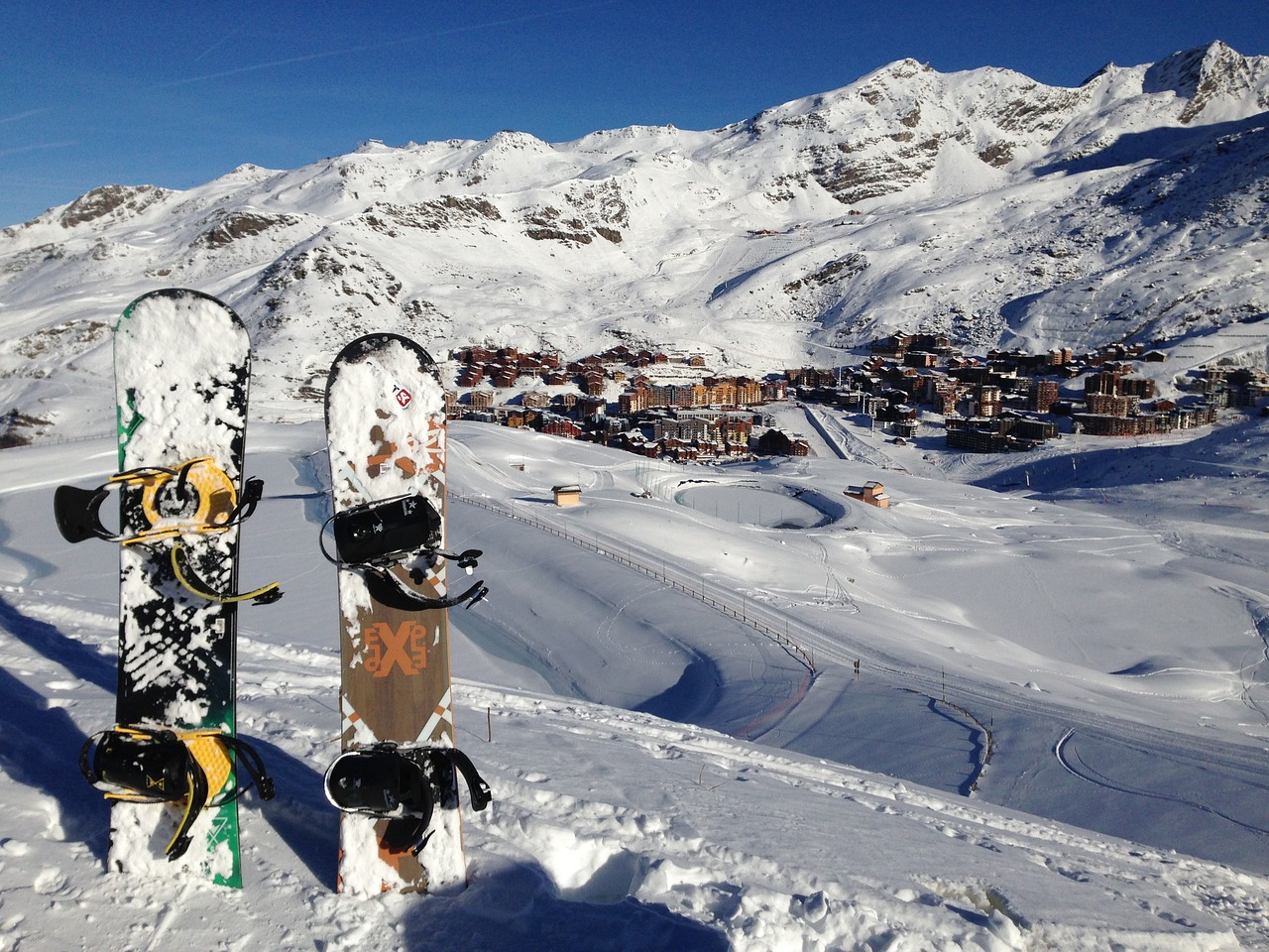 Image - snow mountain snow board winter