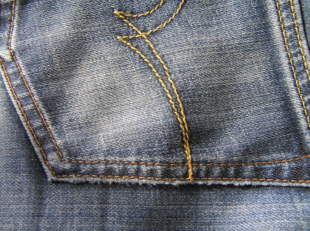 Image - blue jeans back pocket material