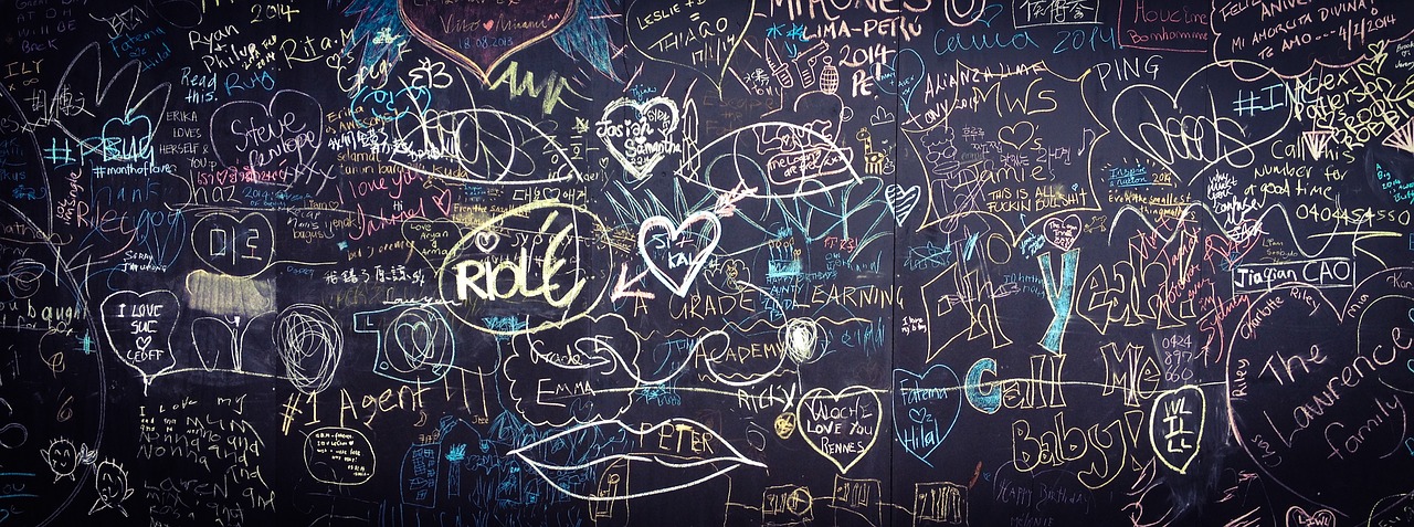 Image - graffiti chalkboard blackboard love