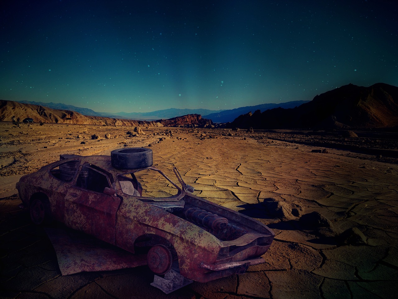 Image - desert car wreck usa arizona auto