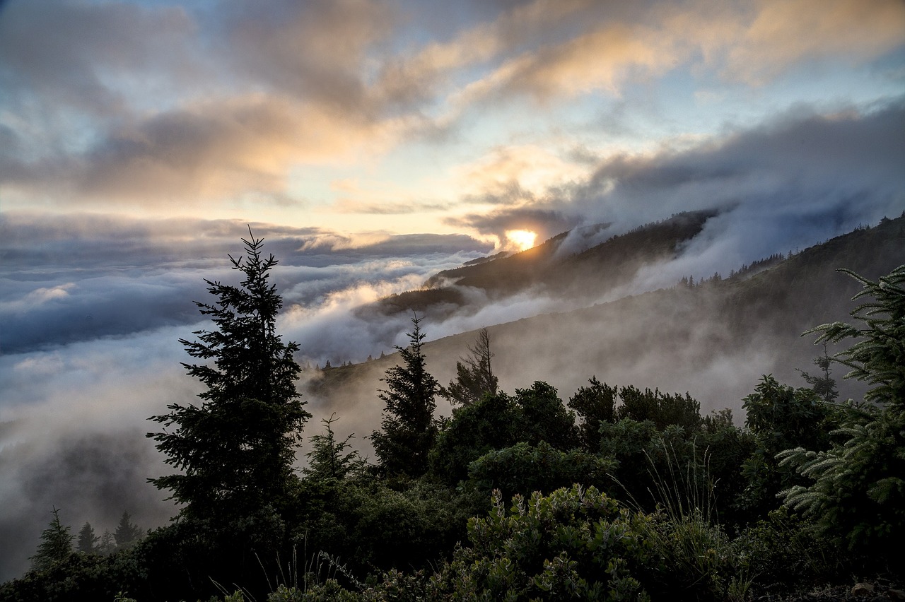 Image - mountains landscape mist smoke