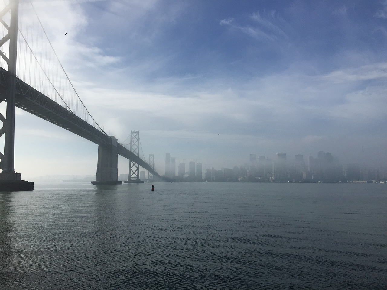 Image - san francisco bay bridge fog bridge