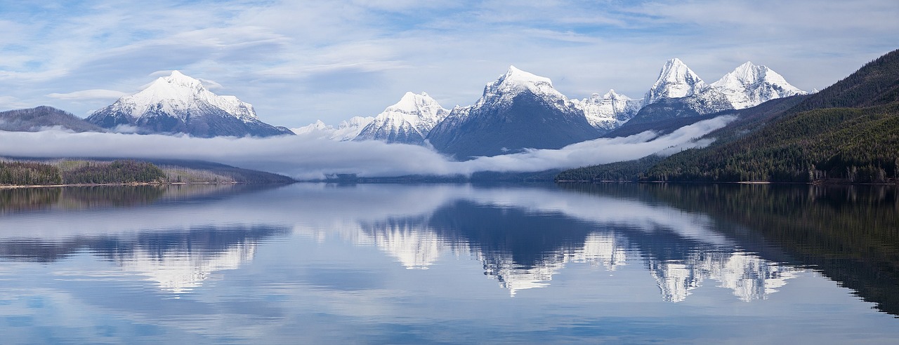 Image - lake mcdonald landscape fog mist