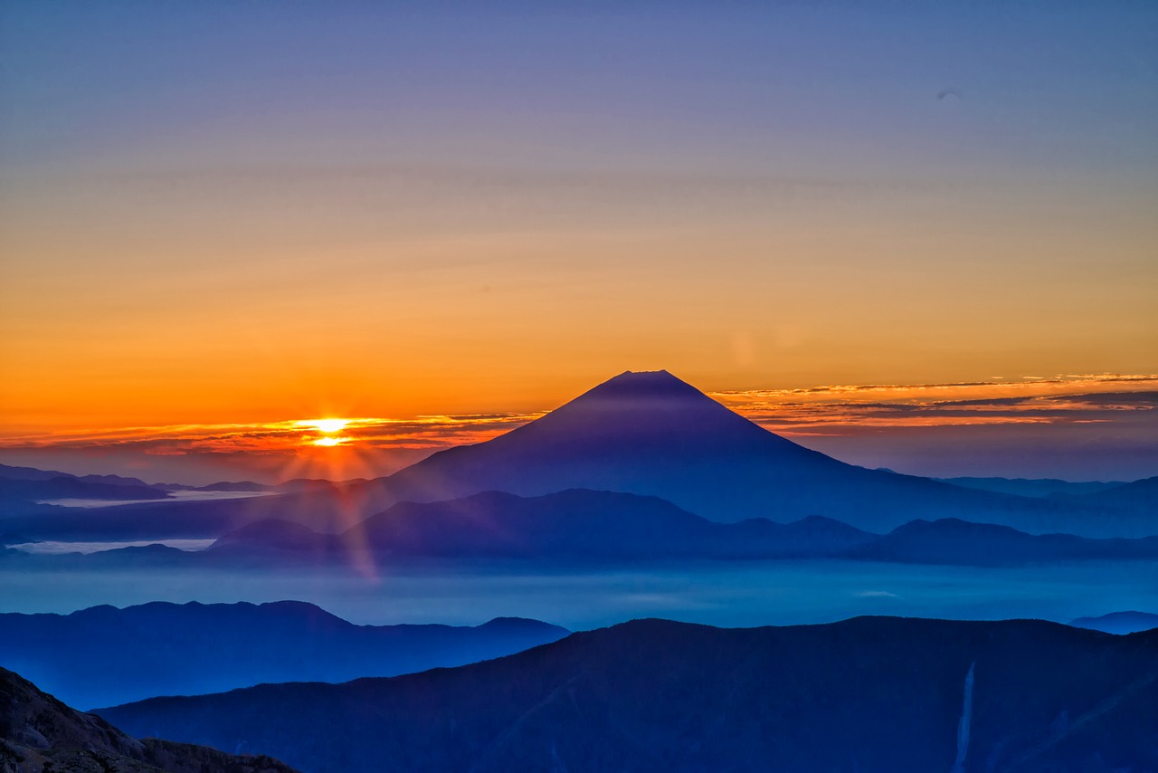 Image - mt fuji sunrise morning haze