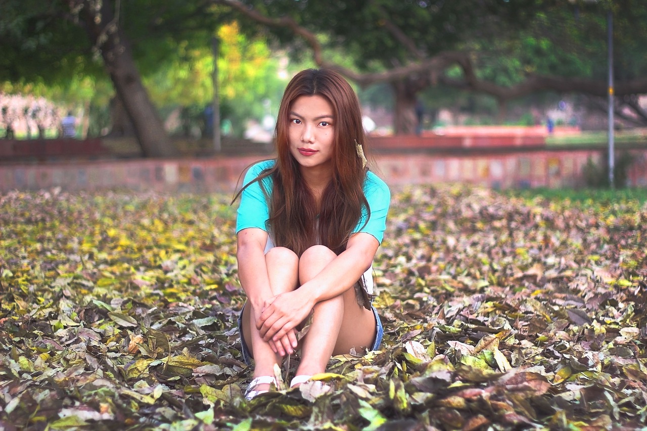 Image - local girl local women park sitting