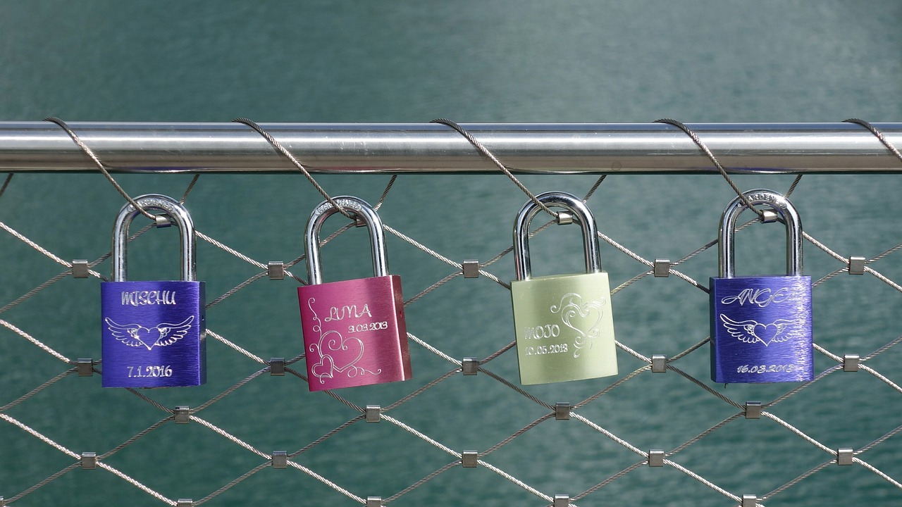 Image - padlocks castles colorful wire