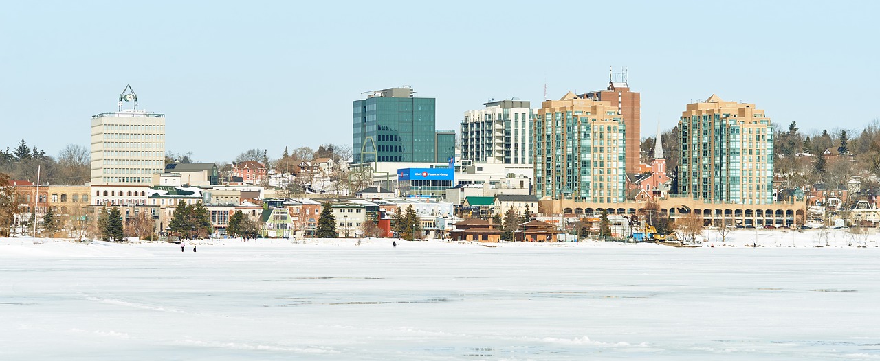 Image - ontario canada barrie lake frozen