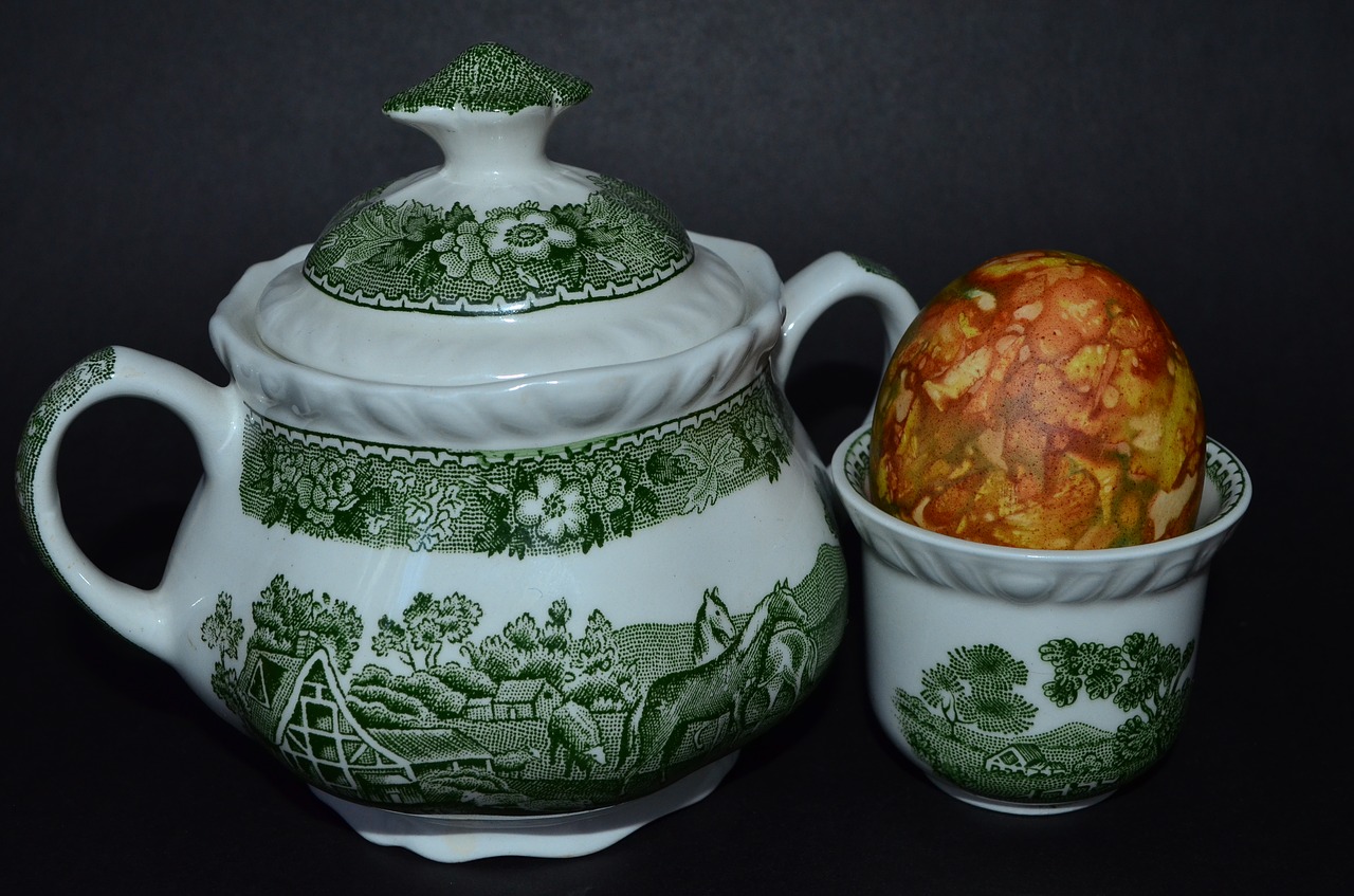 Image - tableware english porcelain green