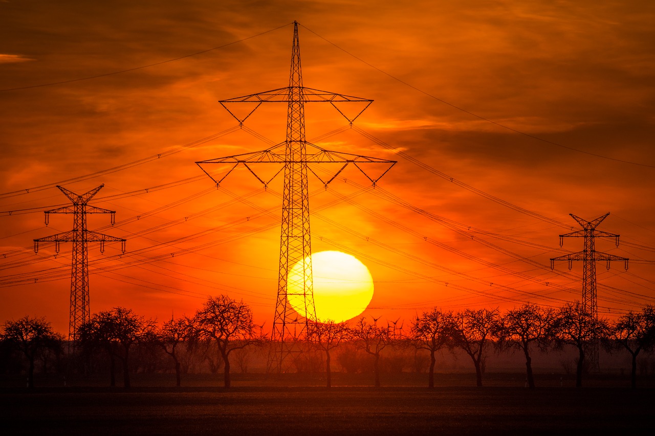 Image - sun energy electricity sunset sky