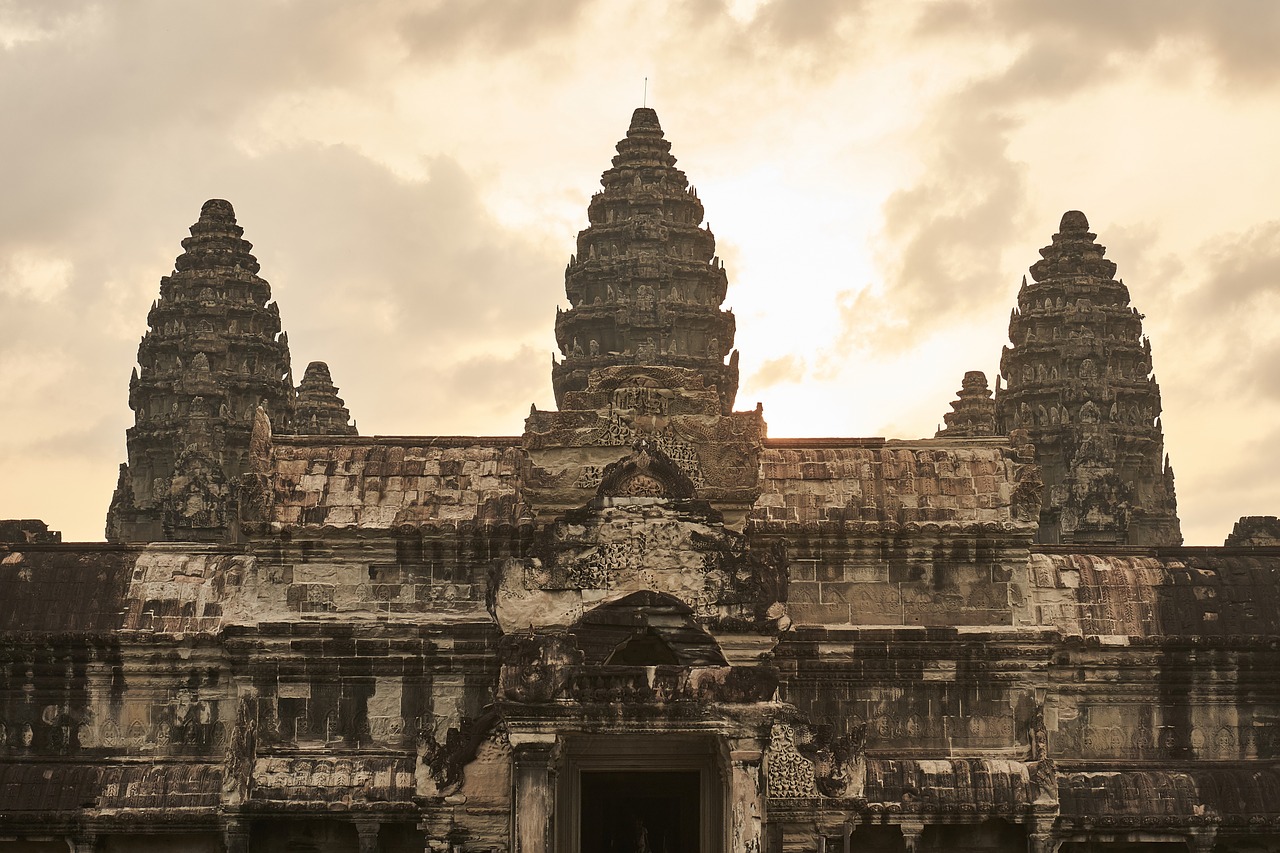 Image - cambodia siem reap on old sunrise