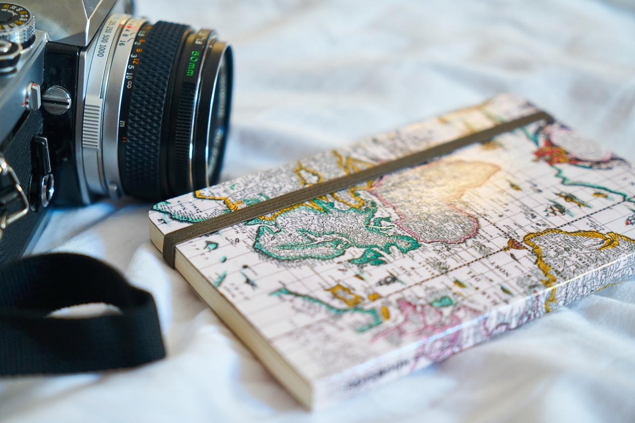 Image - old notebook map book holiday