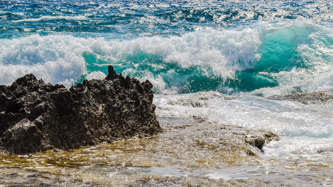 Image - rocky coast wave smashing foam