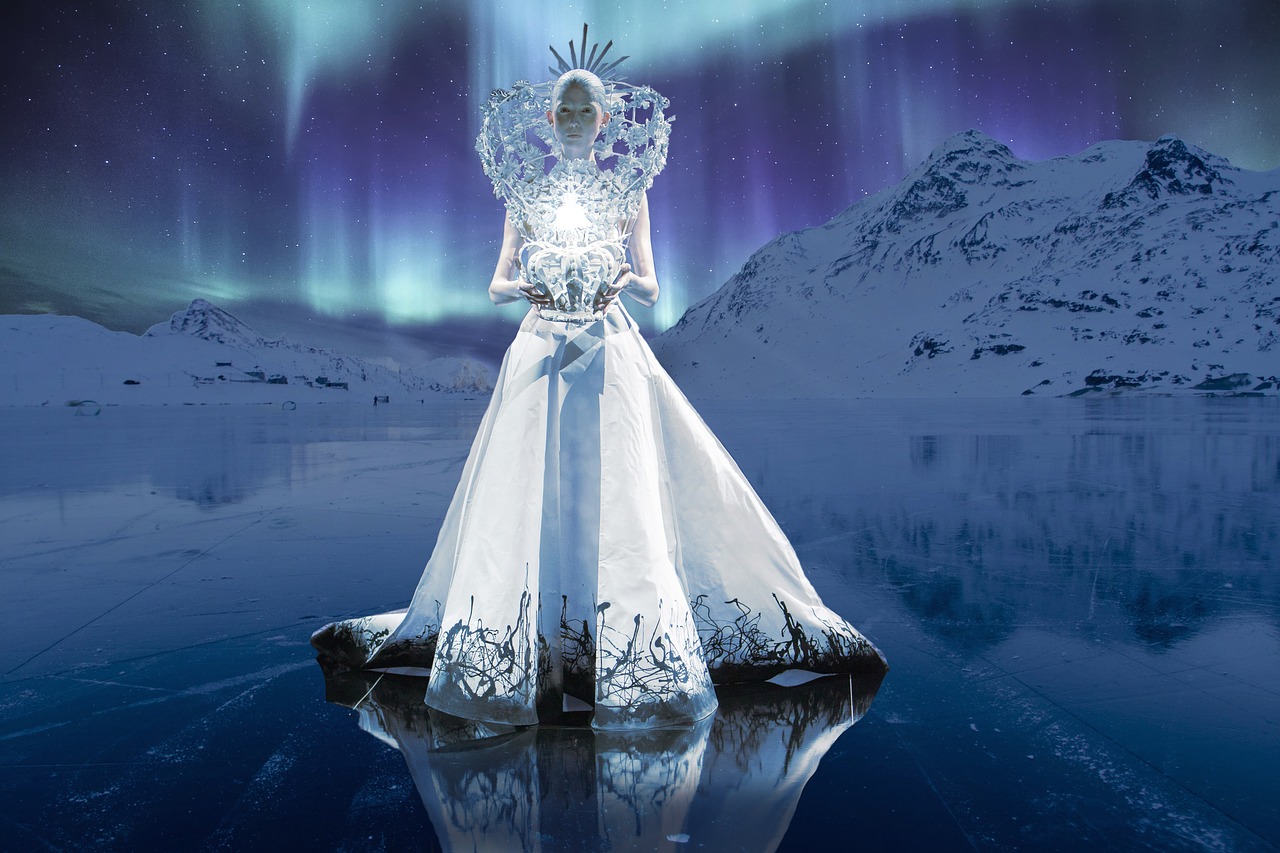 Image - queen ice northern lights light