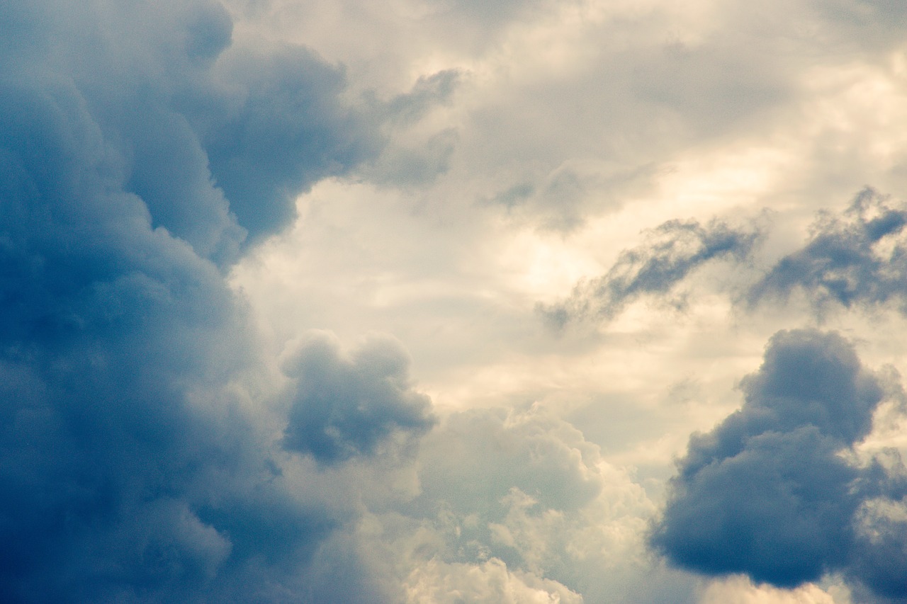 Image - clouds the sky blue yellow storm