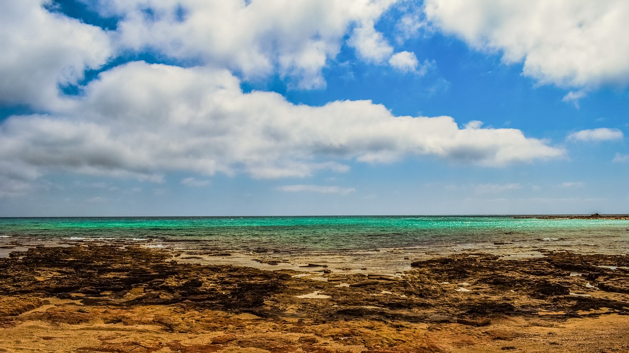 Image - sea beach sky clouds scenery calm