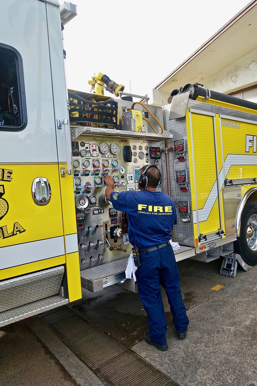 Image - firefighter equipment firetruck