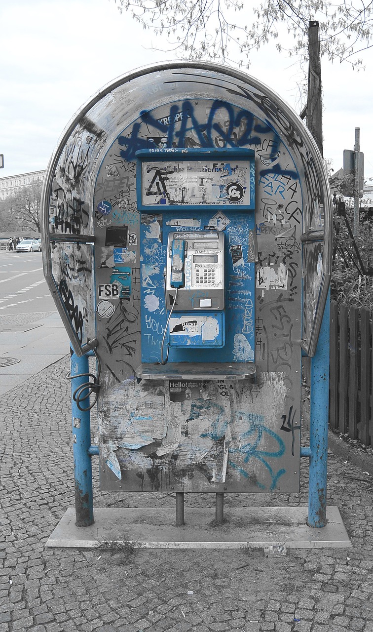 Image - phone phone booth graffiti