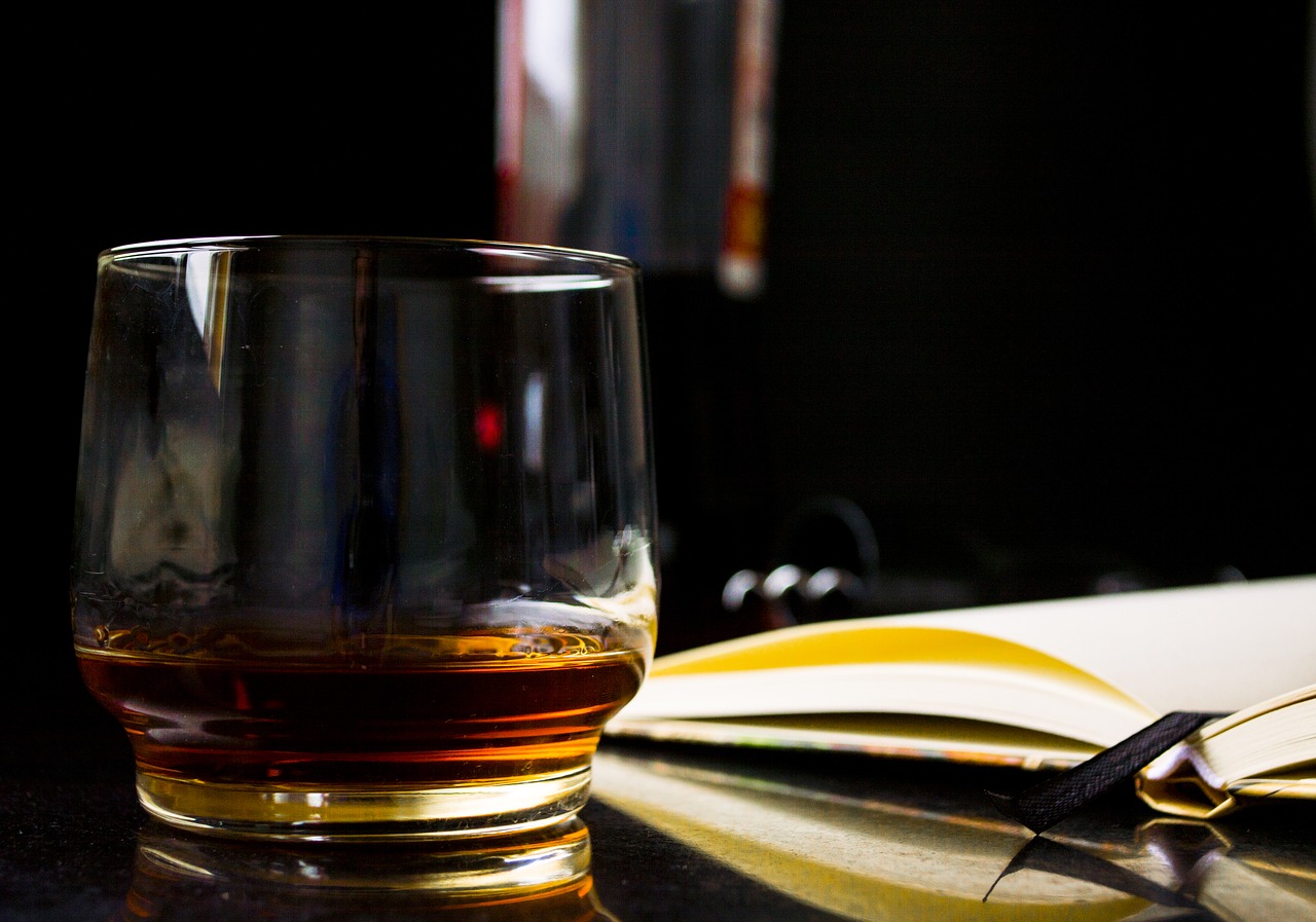 Image - glass whiskey book address book