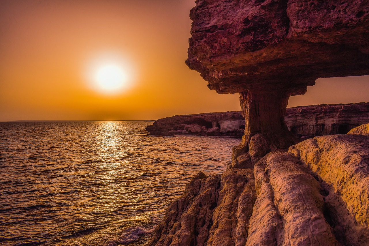 Image - sunset landscape nature sun caves