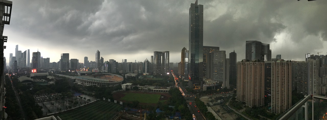 Image - canton heavy rain tall buildings