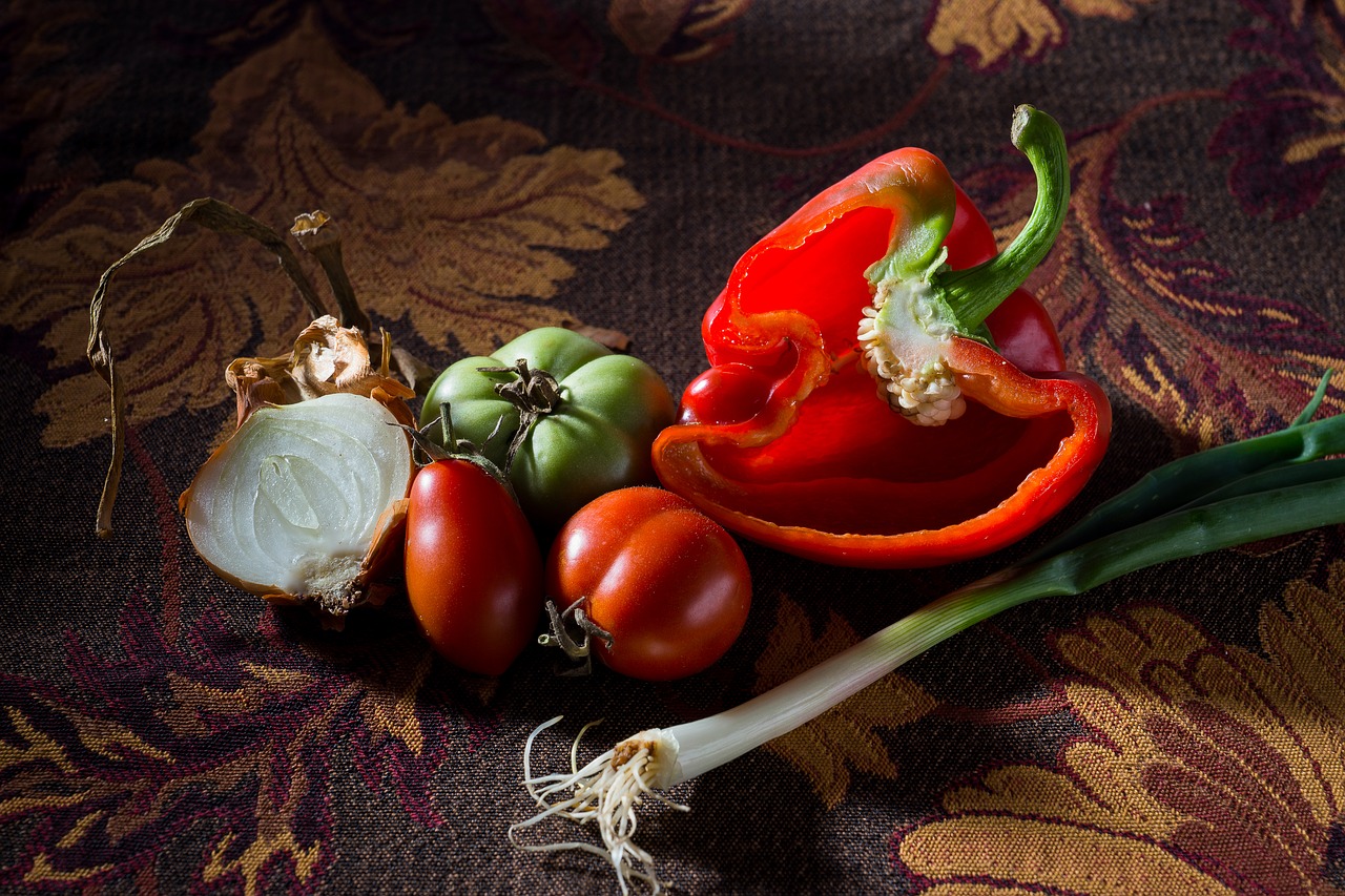 Image - paprika tomato leek vegetables