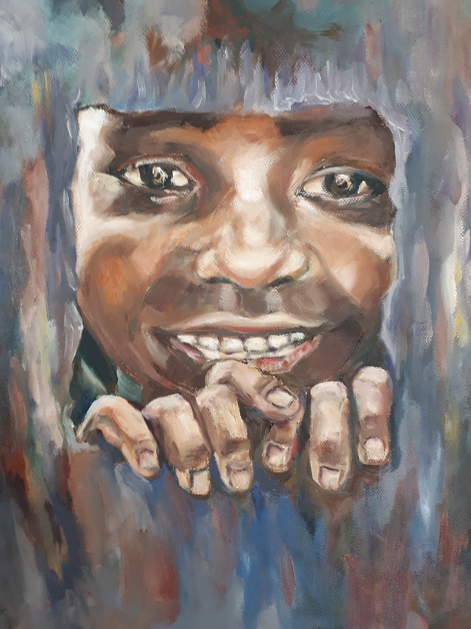 Image - guy canvas oil 40 x 40cm