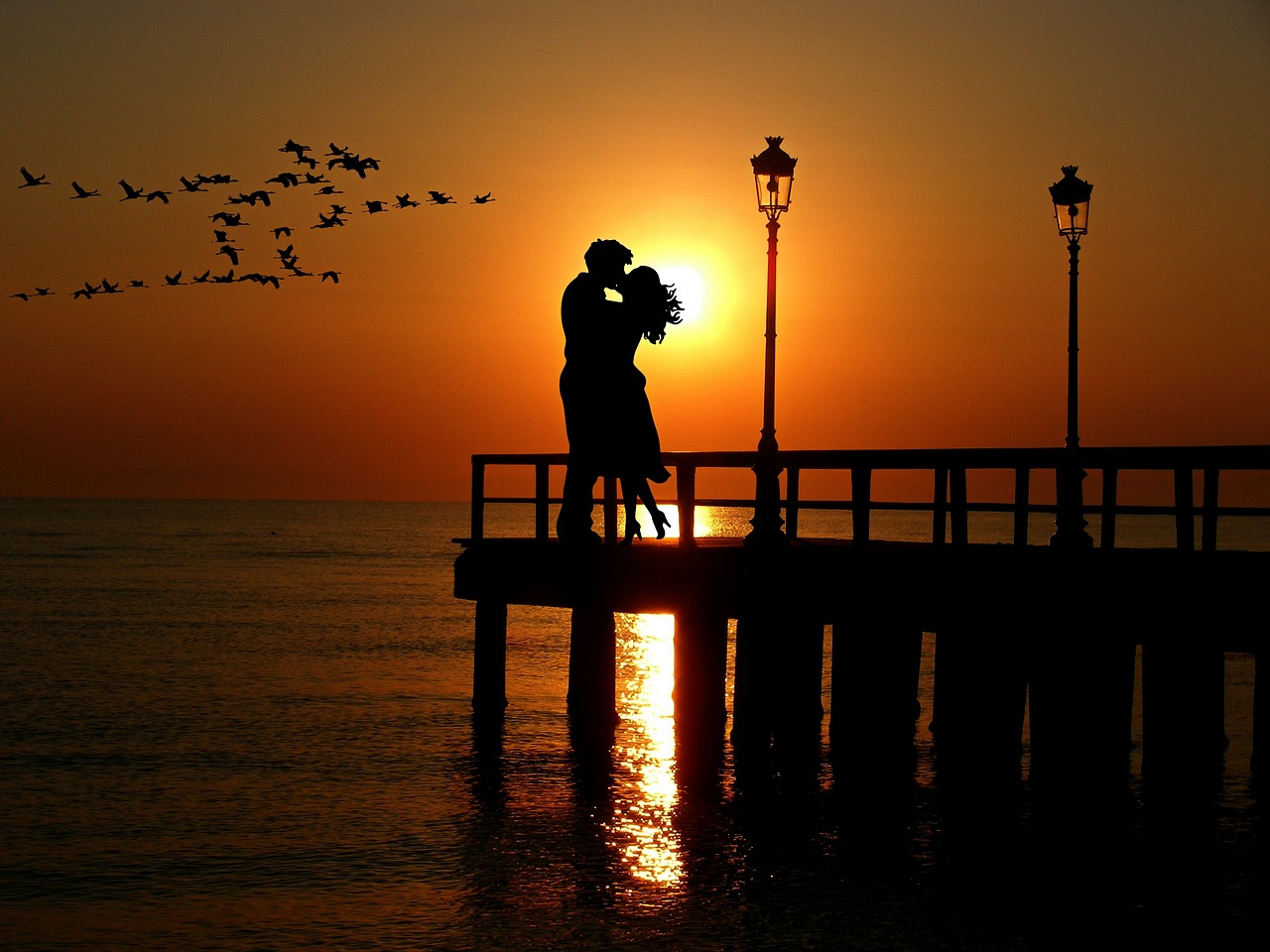 Image - lovers sunset romance abendstimmung