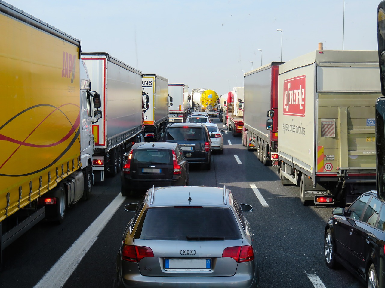 Image - traffic transport jam highway auto