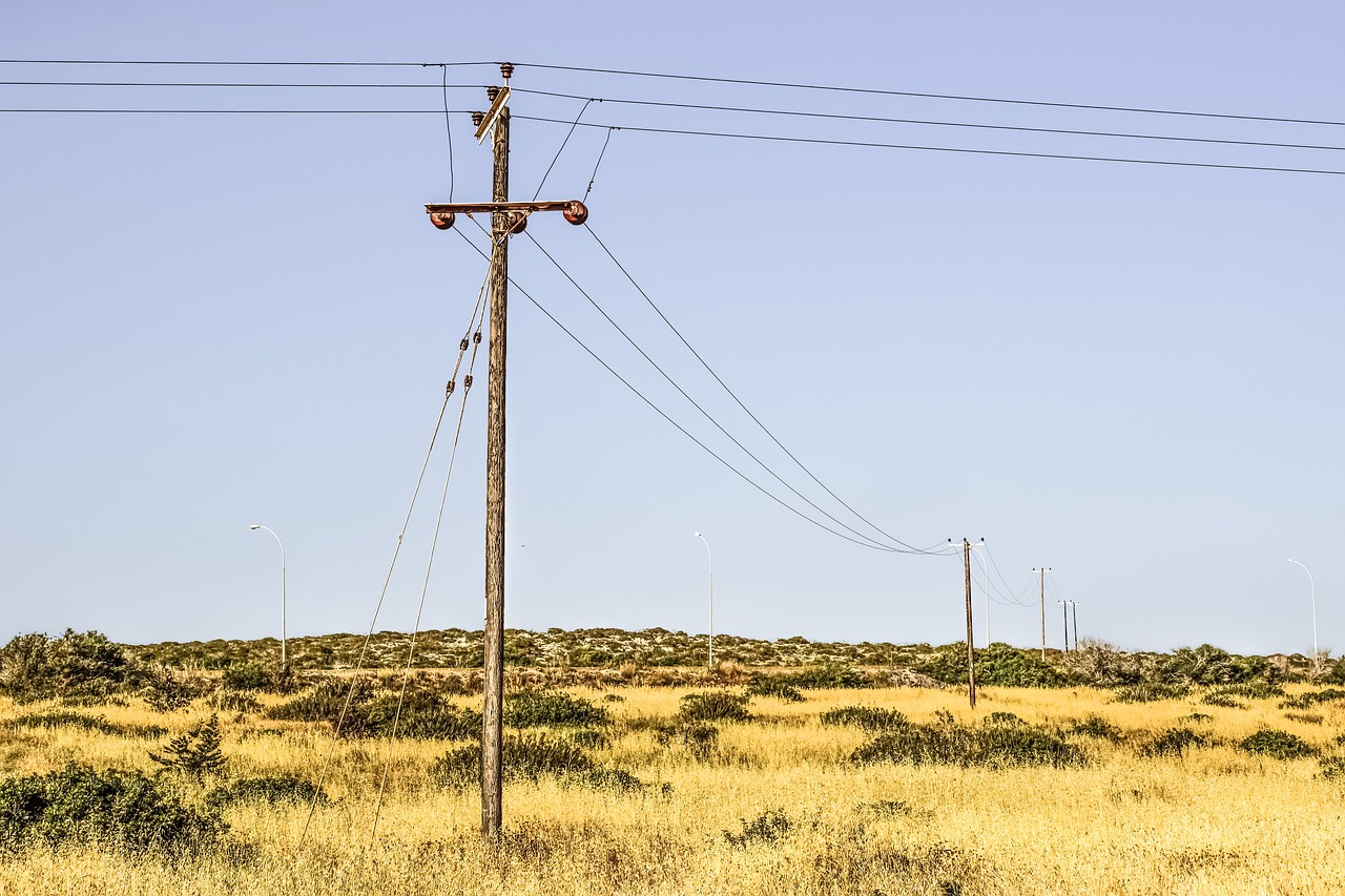 Image - pole telephone line wire