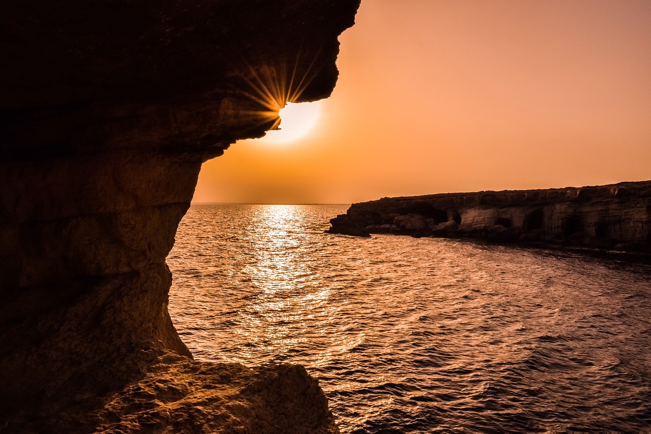 Image - sunset landscape nature sun caves