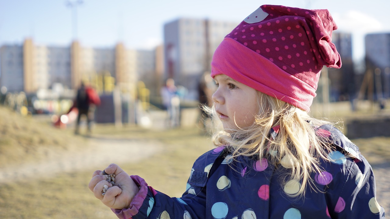 Image - child profile spring outdoors