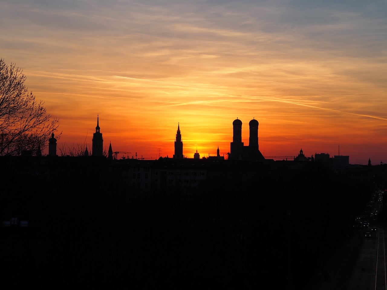 Image - munich skyline sunset