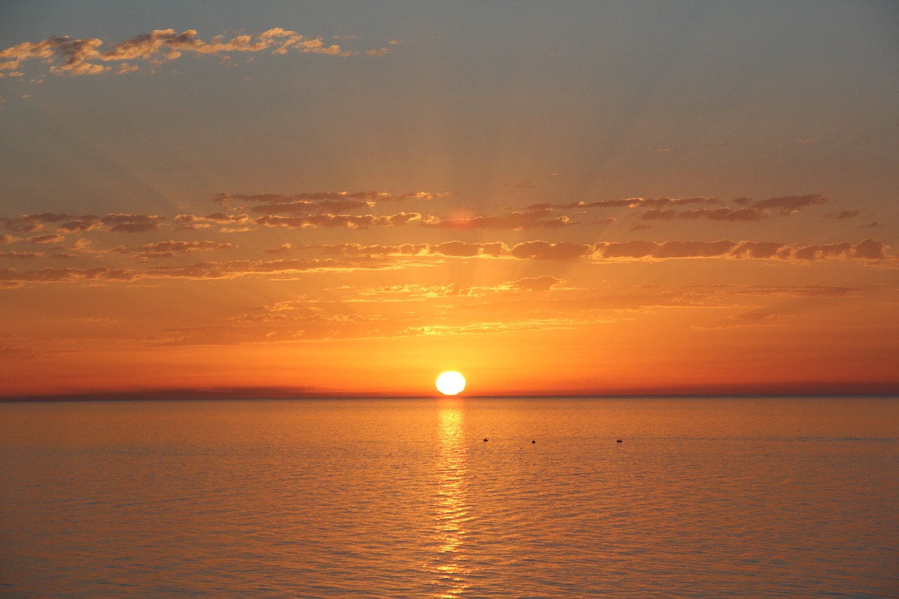 Image - sunrise sea view background sky