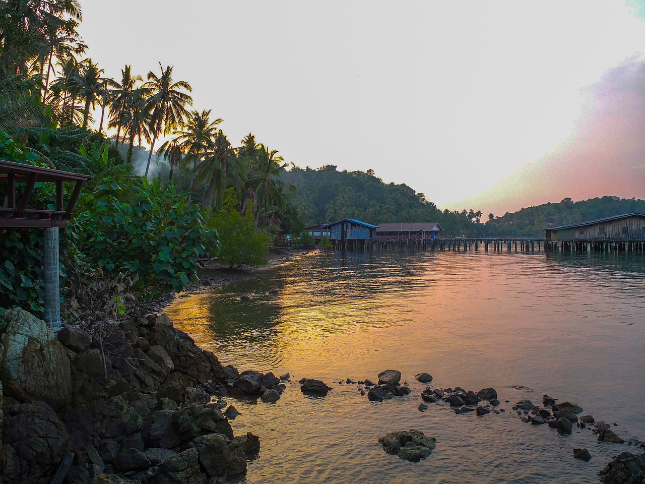 Image - island sunset water paradise