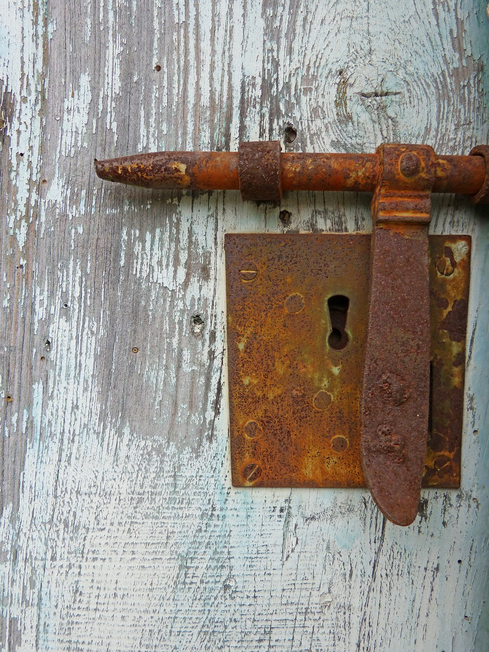 Image - door bolt close old rural