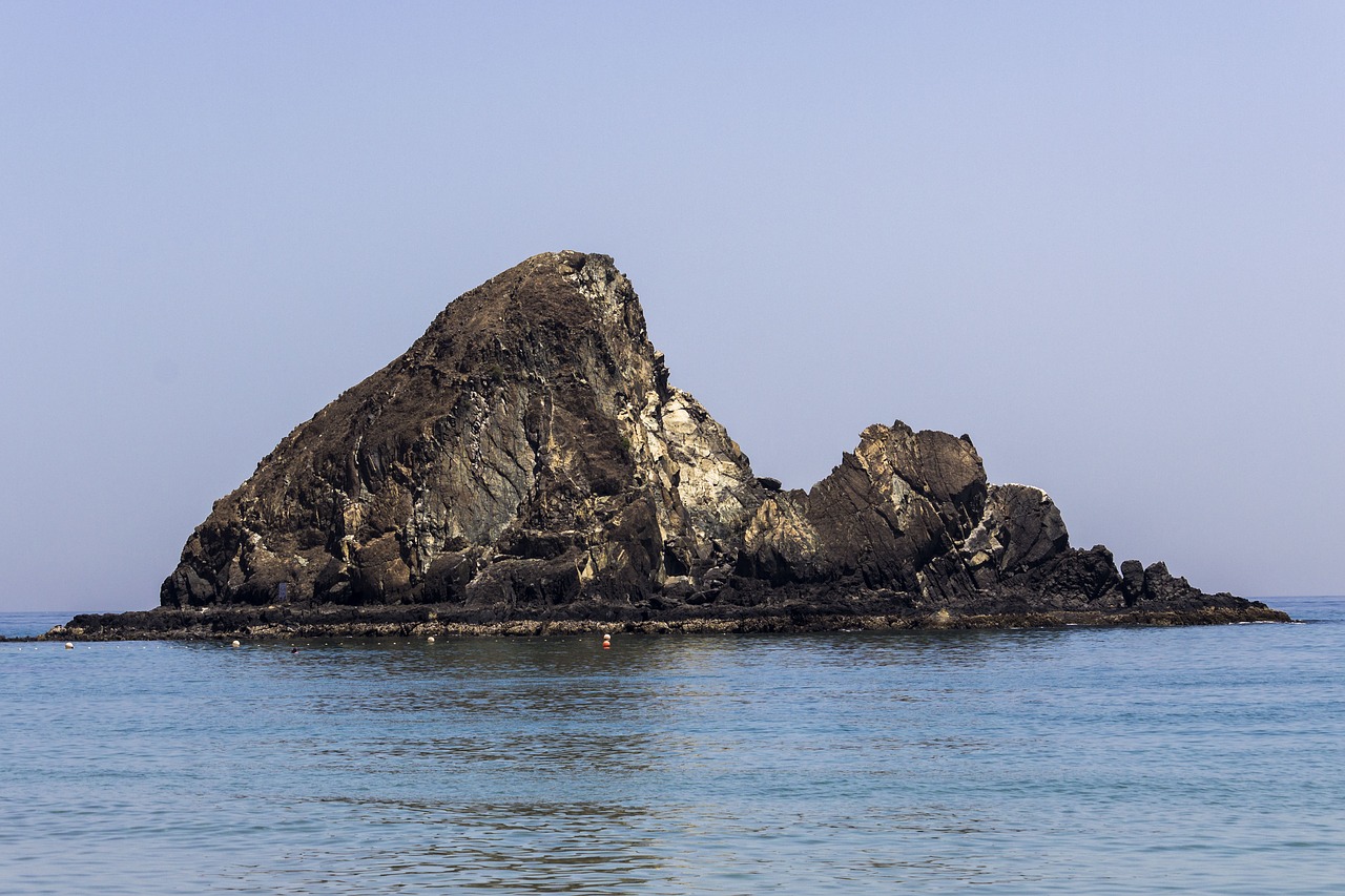 Image - scoglio sea blue sky water waves