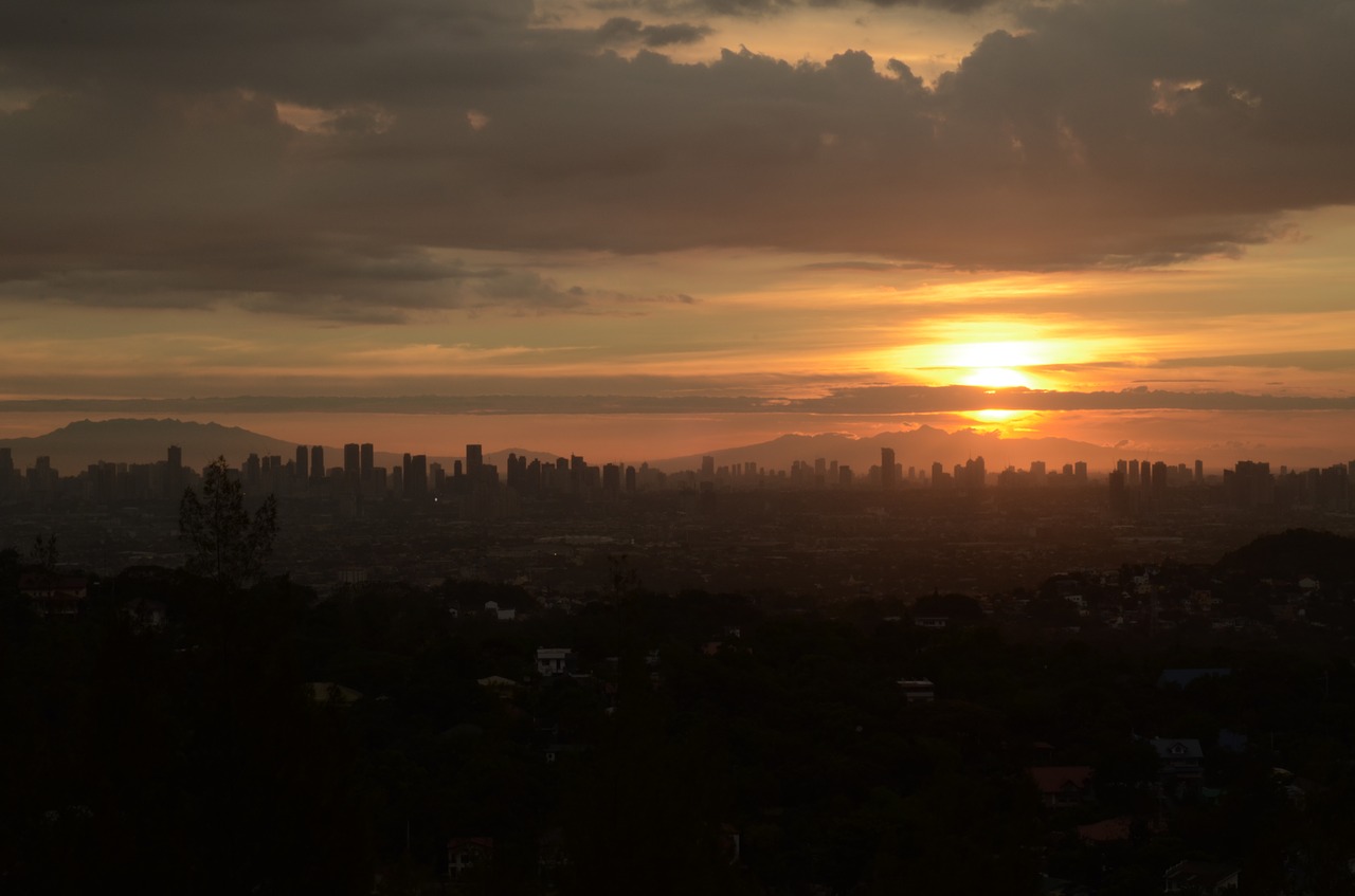 Image - manila skyline sunset sky building