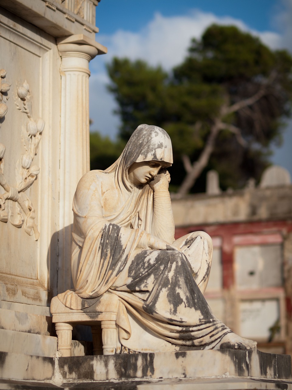 Image - cemetery mourning grave tombstone