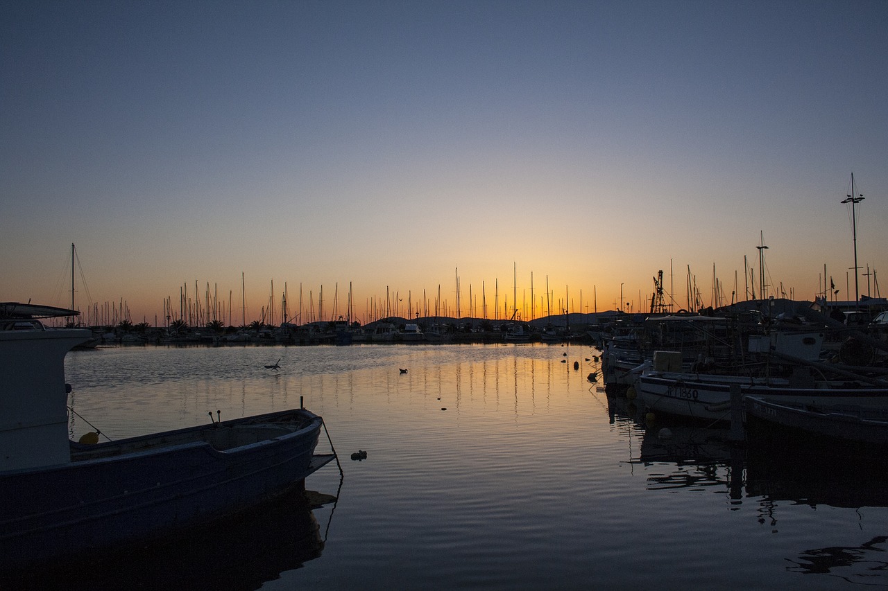 Image - alghero porto sunset landscape sea