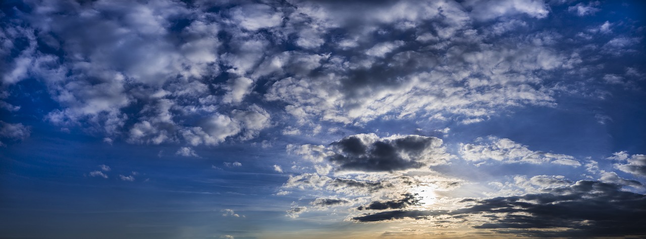 Image - clouds sky fleecy clouds form blue