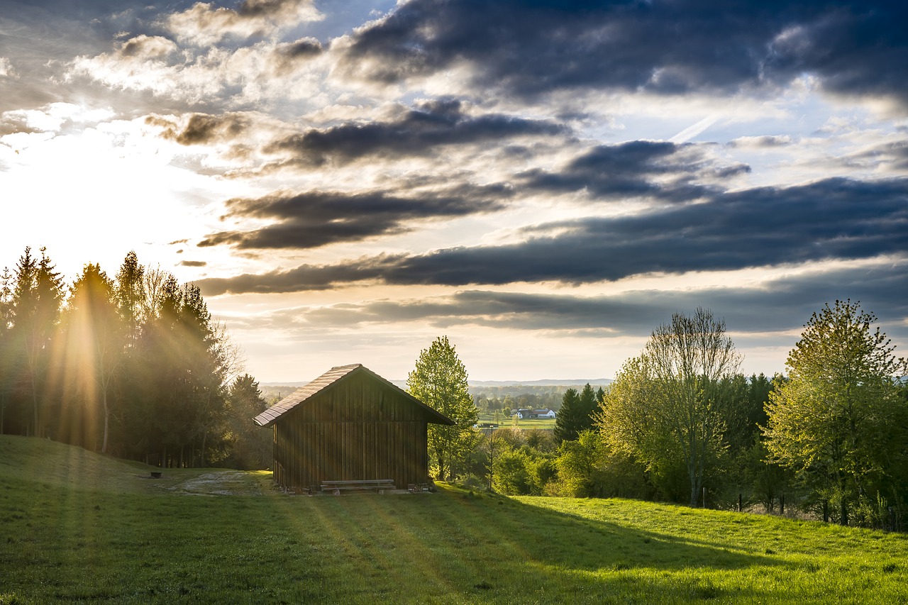 Image - hut rural home light beam dramatic