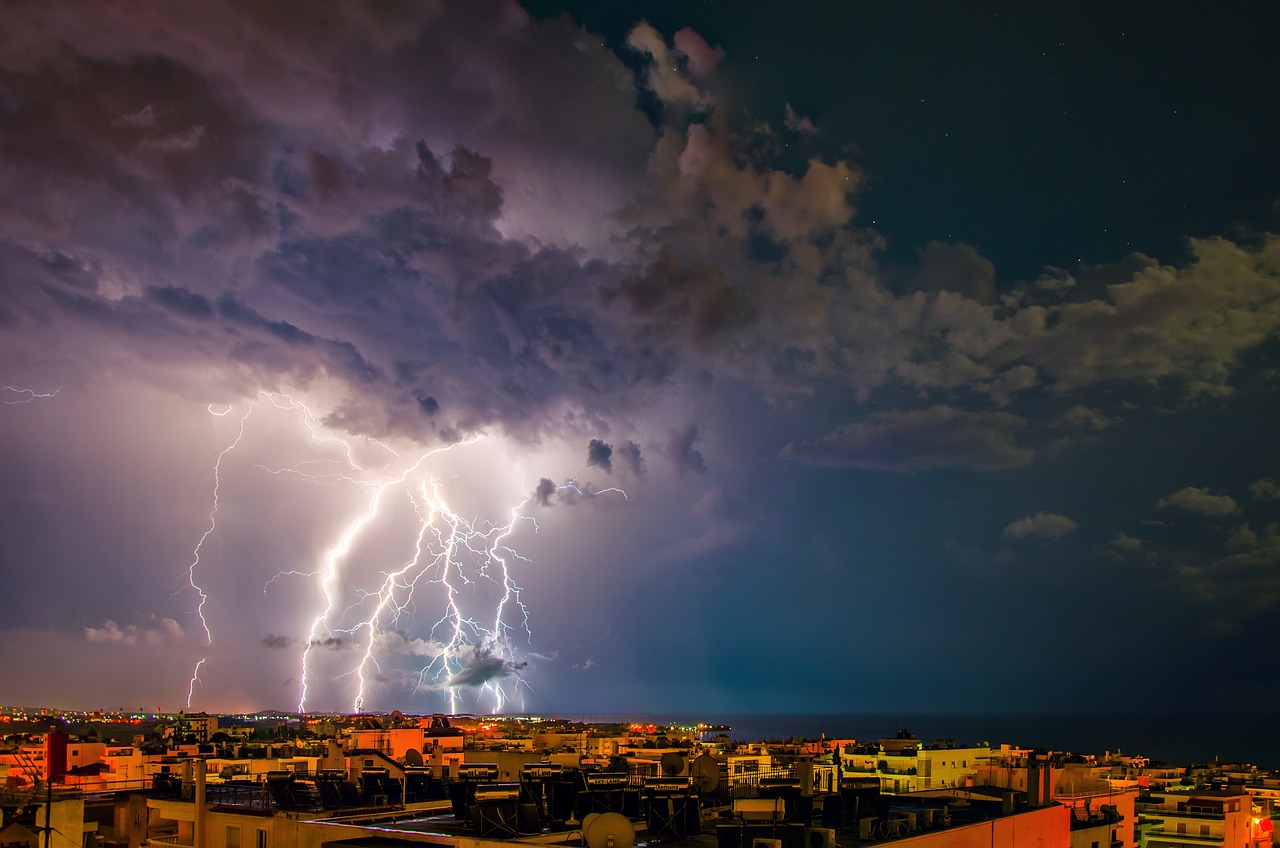 Image - storm thunder lightning dark sky