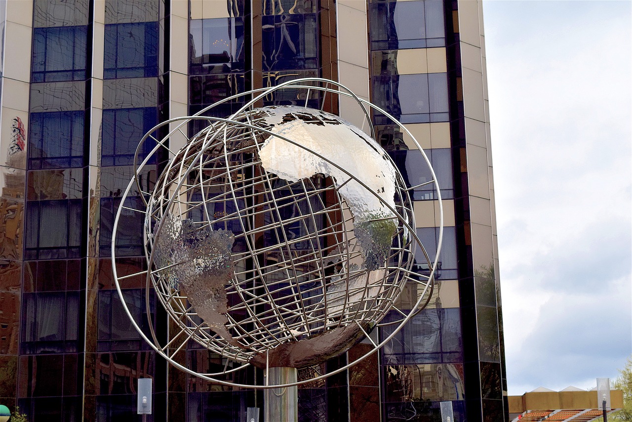 Image - globe sculpture skyscraper