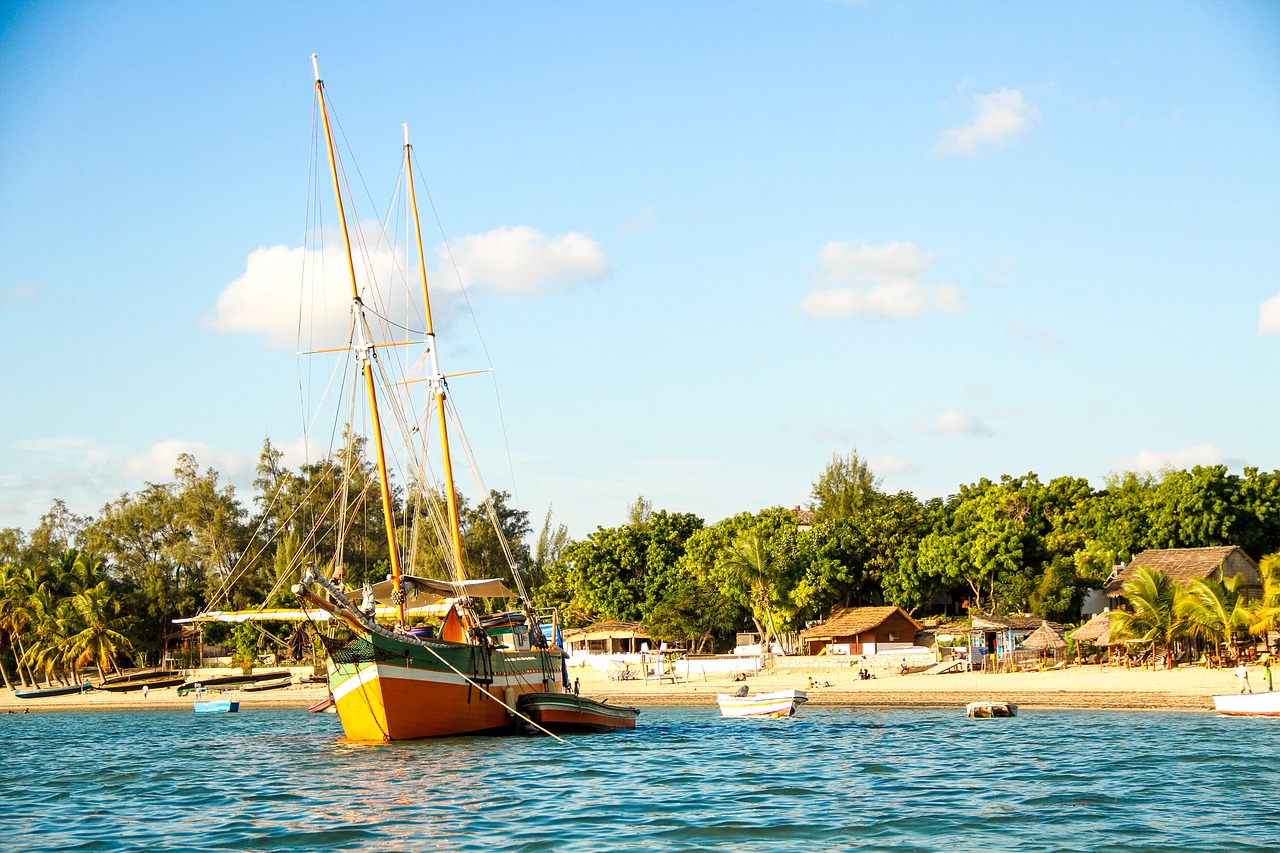 Image - africa canoe beach sea madagascar