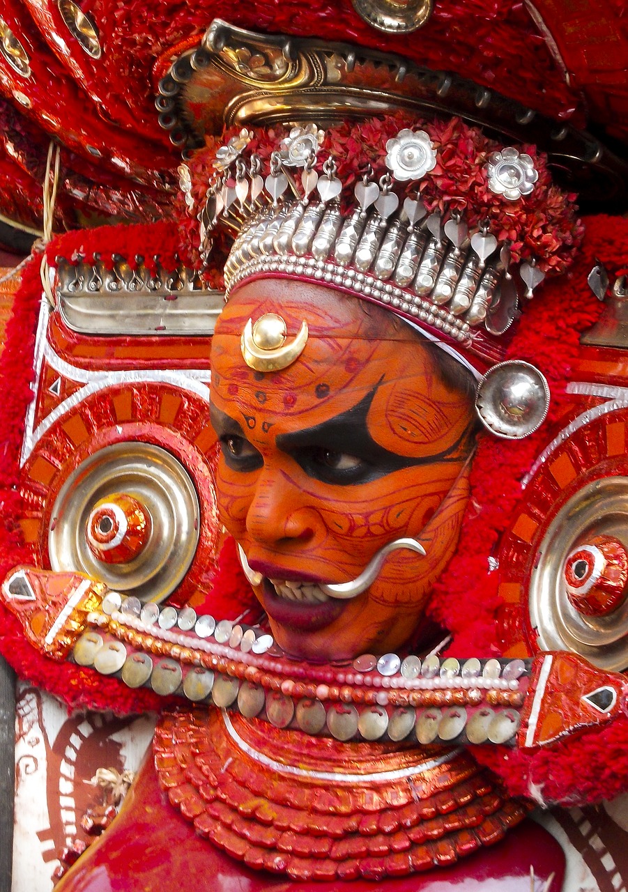 Image - theyyam red kerala temple culture