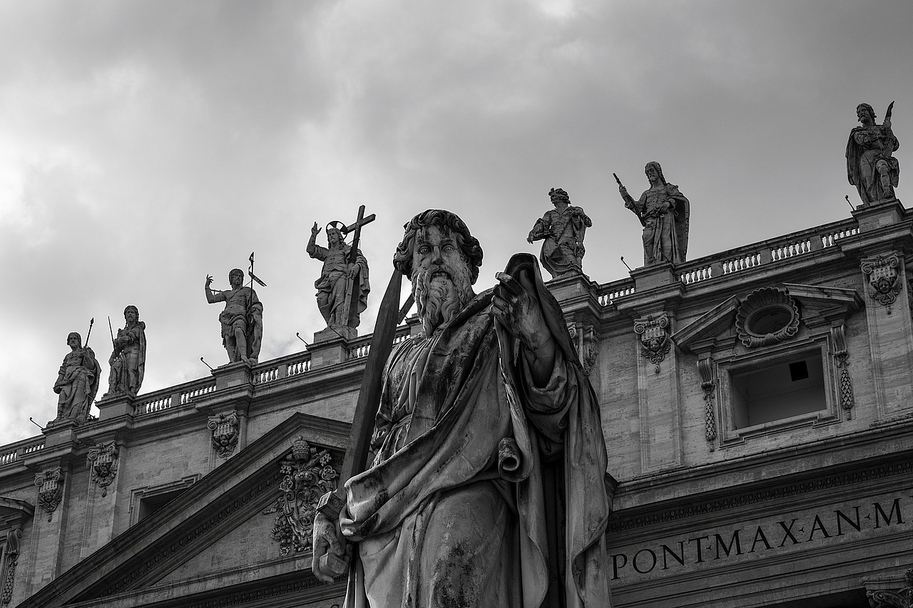 Image - vatican statues sky wallpaper